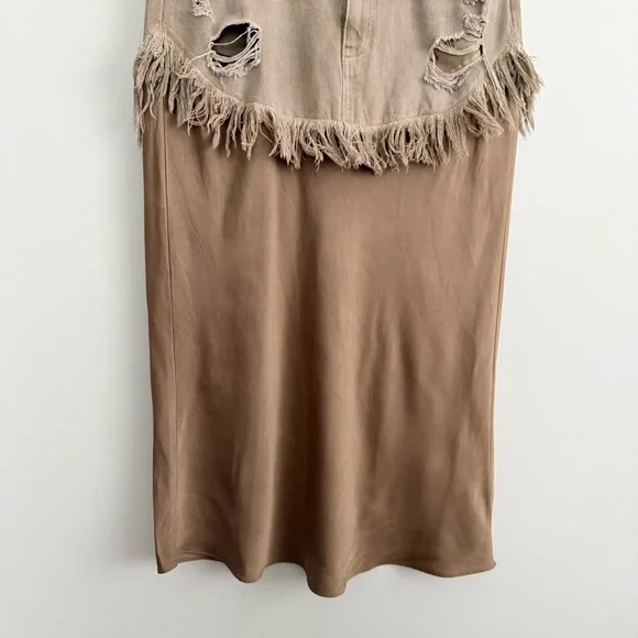 Anthropologie Pilcro Twofer Slip Midi Skirt - Picture 9 of 15